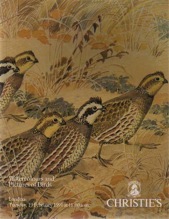 Christies February 1991 Watercolours & Pictures of Birds (Digital Only)