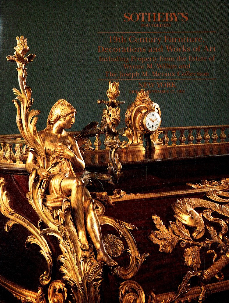 Sothebys September 1993 19th Century Furniture, Decorations and W (Digital Only)