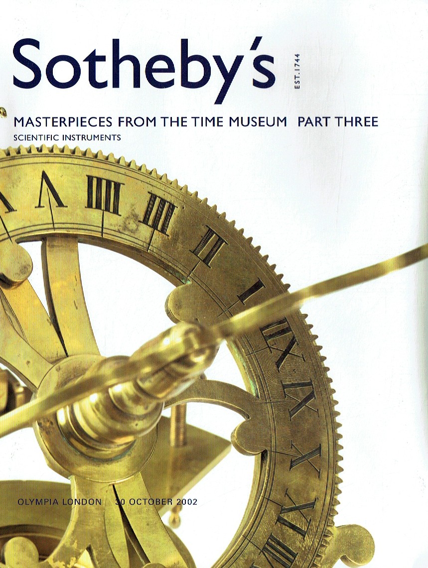 Sothebys October 2002 Masterpieces from the Time Museum Part Thre (Digital Only