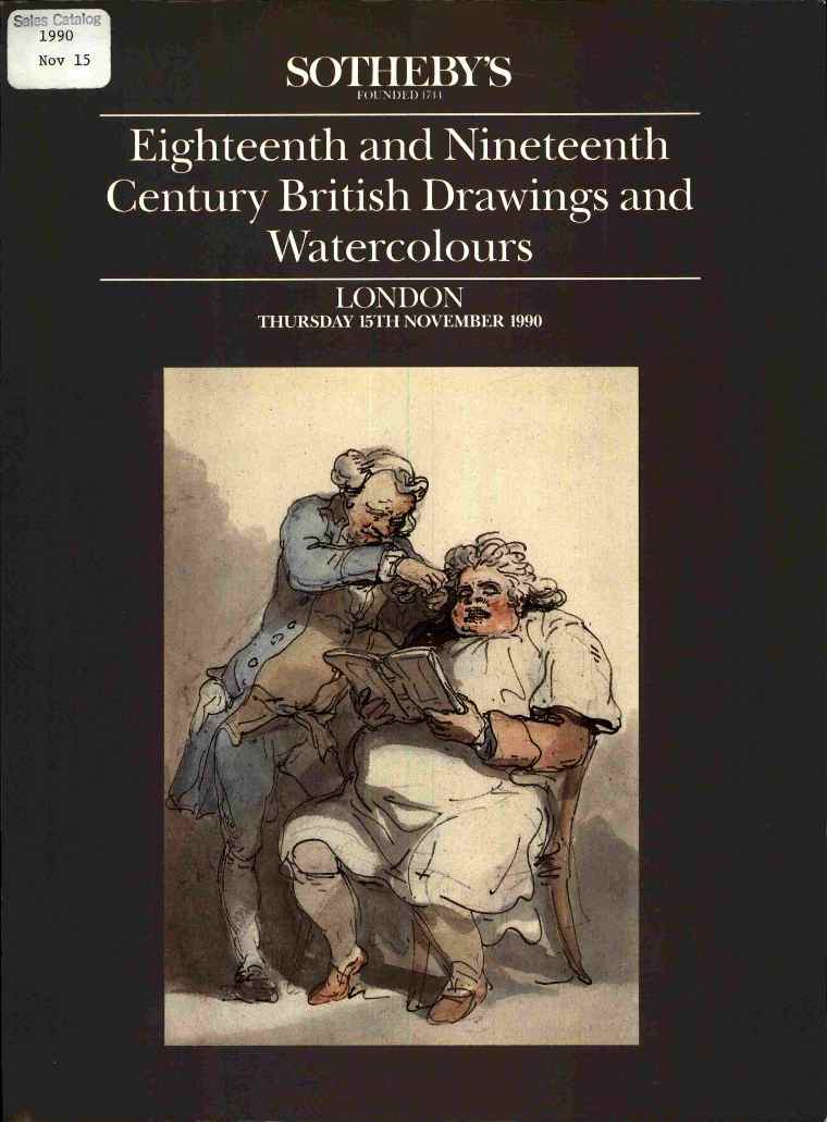 Sothebys November 1990 18th & 19th Century British Drawings and W (Digital Only