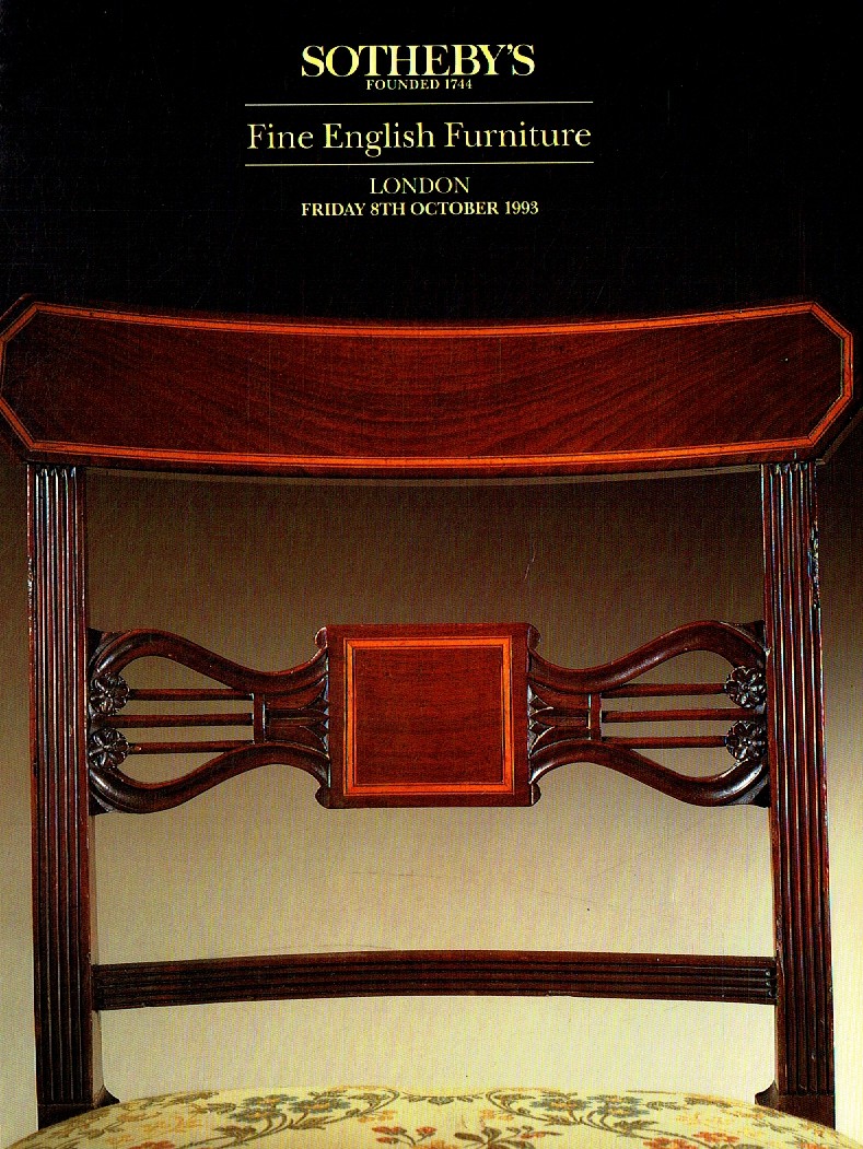 Sothebys October 1993 Fine English Furniture (Digital Only)