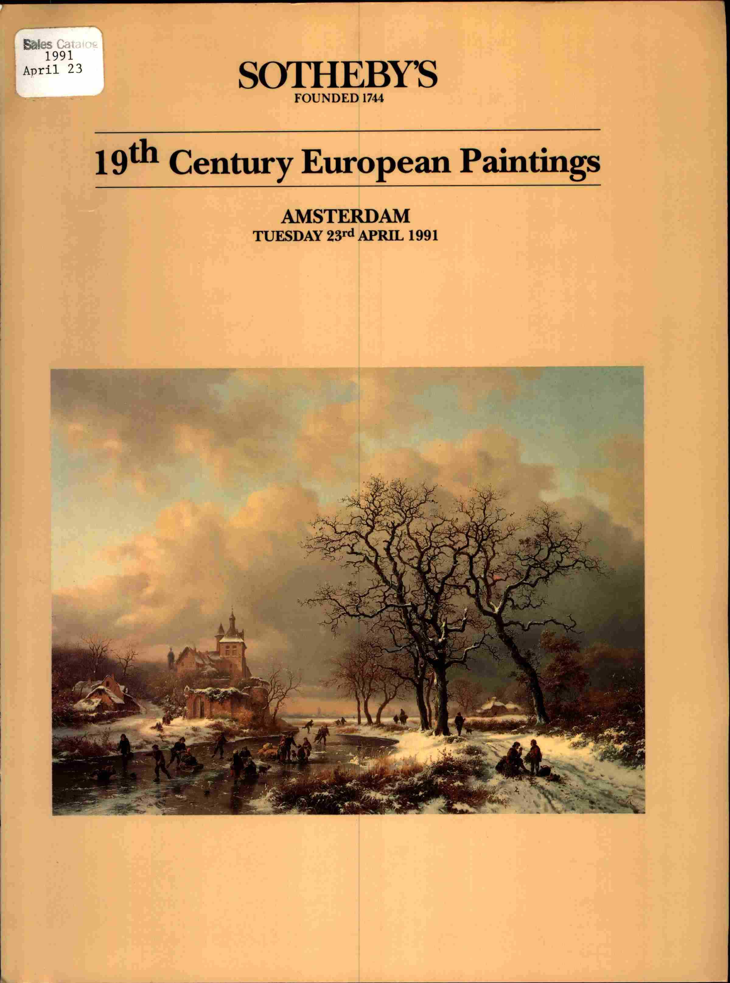 Sothebys April 1991 19th Century European Paintings (Digital Only)