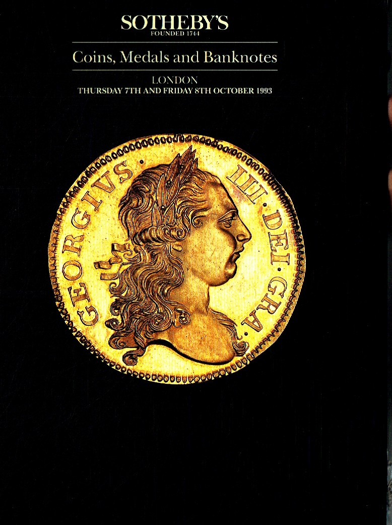 Sothebys October 1993 Coins, Medals and Banknotes (Digital Only)