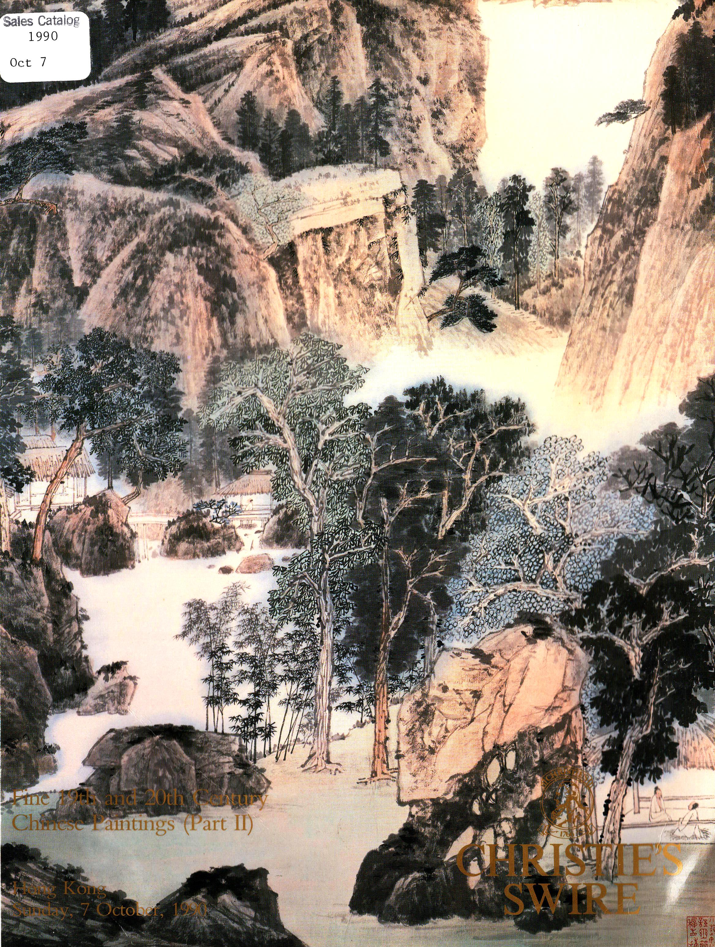 Christies October 1990 Fine 19th & 20th Century Chinese Painting (Digital Only)