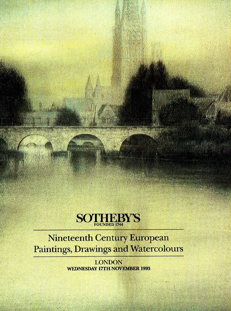 Sothebys November 1993 Nineteenth Century European Paintings (Digital Only)