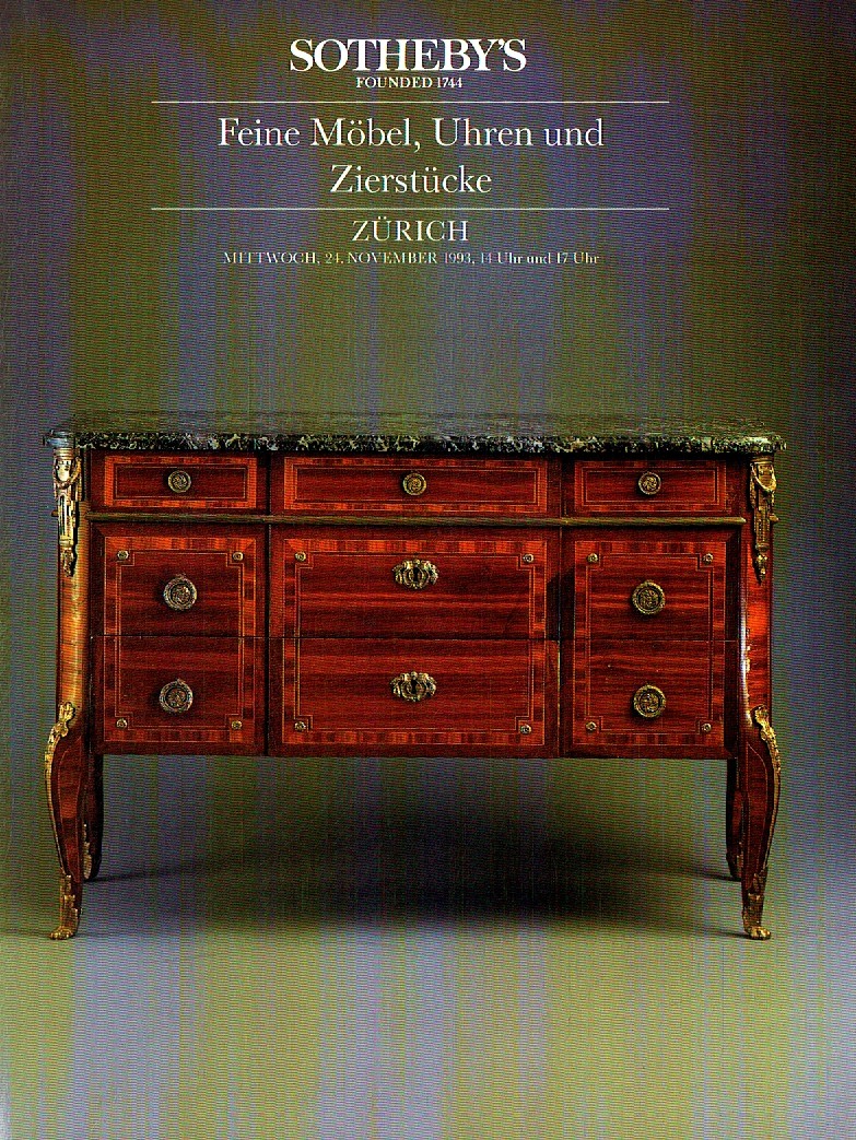 Sothebys November 1993 Fine Continental Furniture (Digital Only)