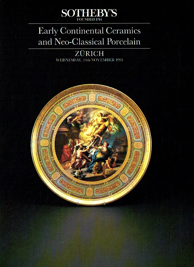 Sothebys November 1993 Early Continental Ceramics & Neo-Classical (Digital Only