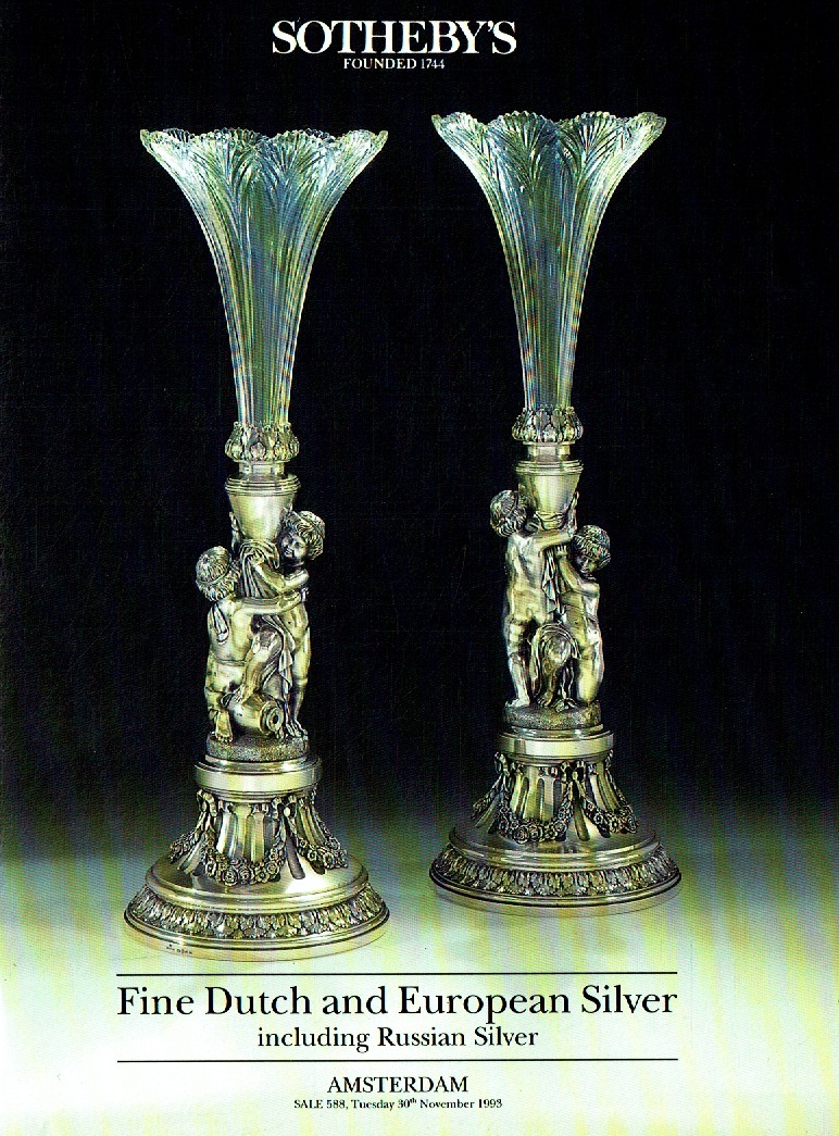 Sothebys November 1993 Fine Dutch & European Silver including Rus (Digital Only)