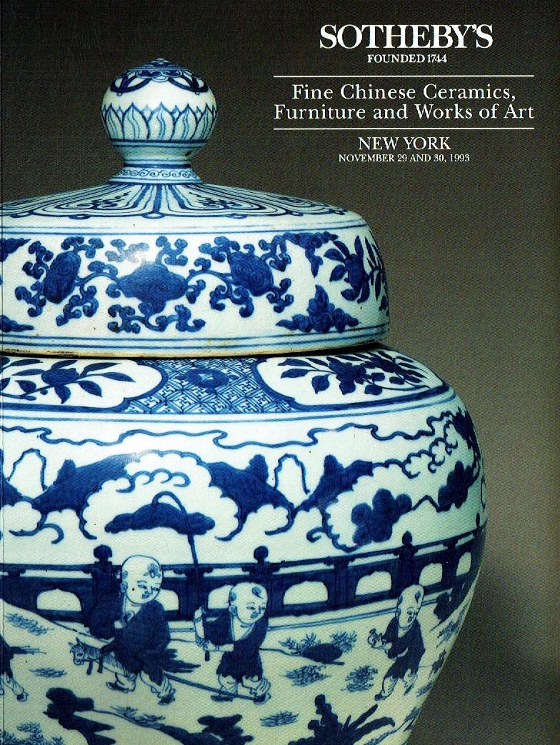 Sothebys November 1993 Fine Chinese Ceramics, Furniture an (Digital Only)