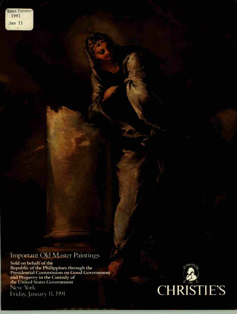 Christies January 1991 Important Old Master Paintings sold on be (Digital Only)