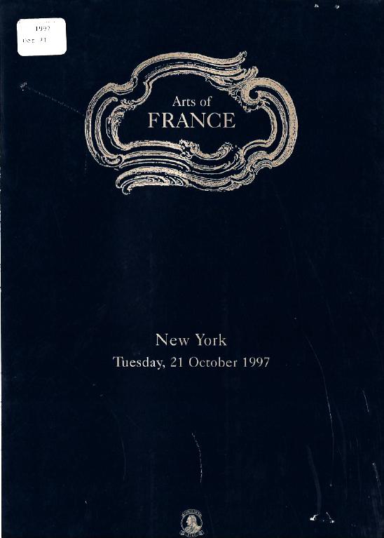 Christies October 1997 Arts of France, Furniture, Works of Art e (Digital Only)