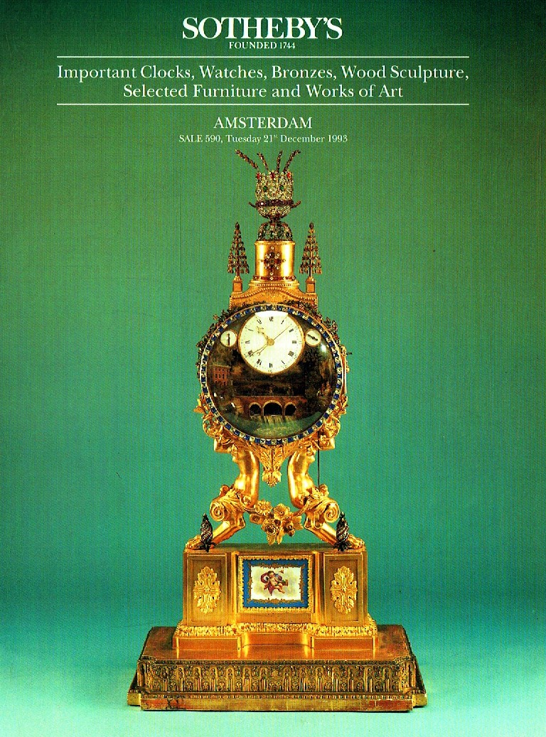 Sothebys December 1993 Important Clocks, Watches, Bronzes, Wood S (Digital Only)