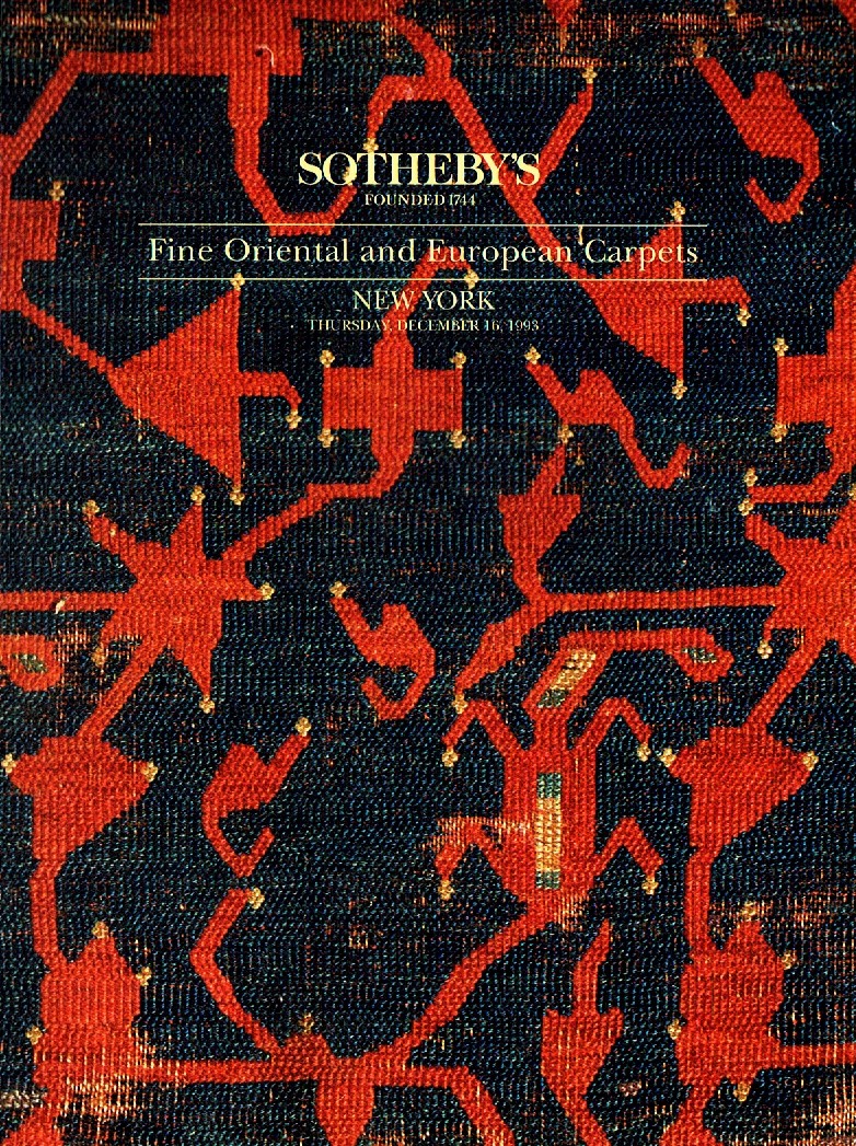 Sothebys December 1993 Fine Oriental and European Carpets (Digital Only)