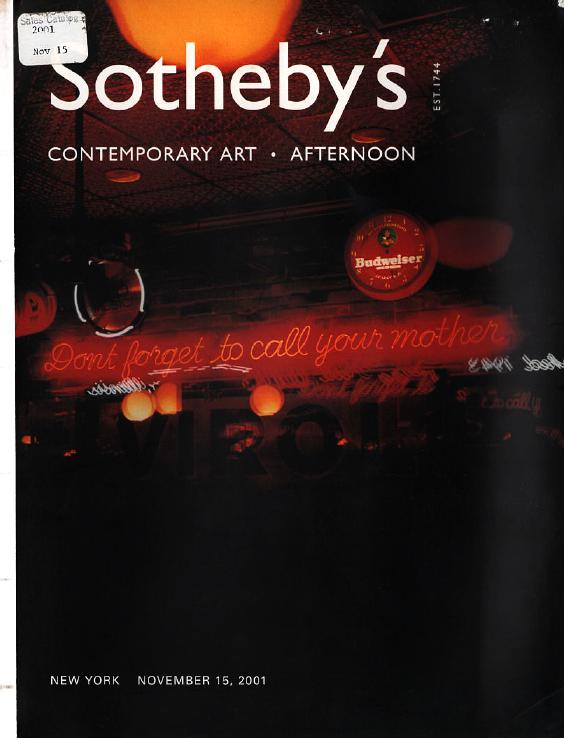 Sothebys November 2001 Contemporary Art - Afternoon (Digital Only)