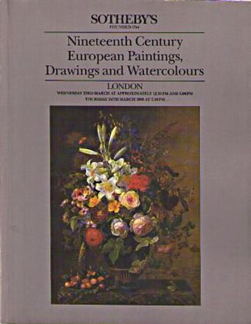 Sothebys & 24th March 1988 19th Century European Paintings, Drawi (Digital Only