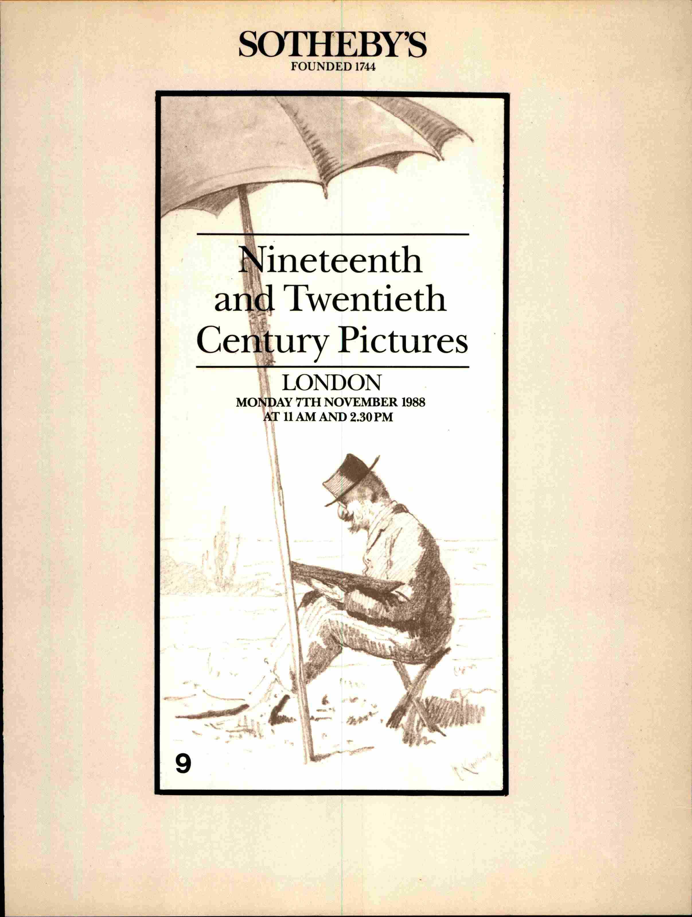 Sothebys December 1988 Nineteenth & Twentieth Century Pictures (Digital Only)