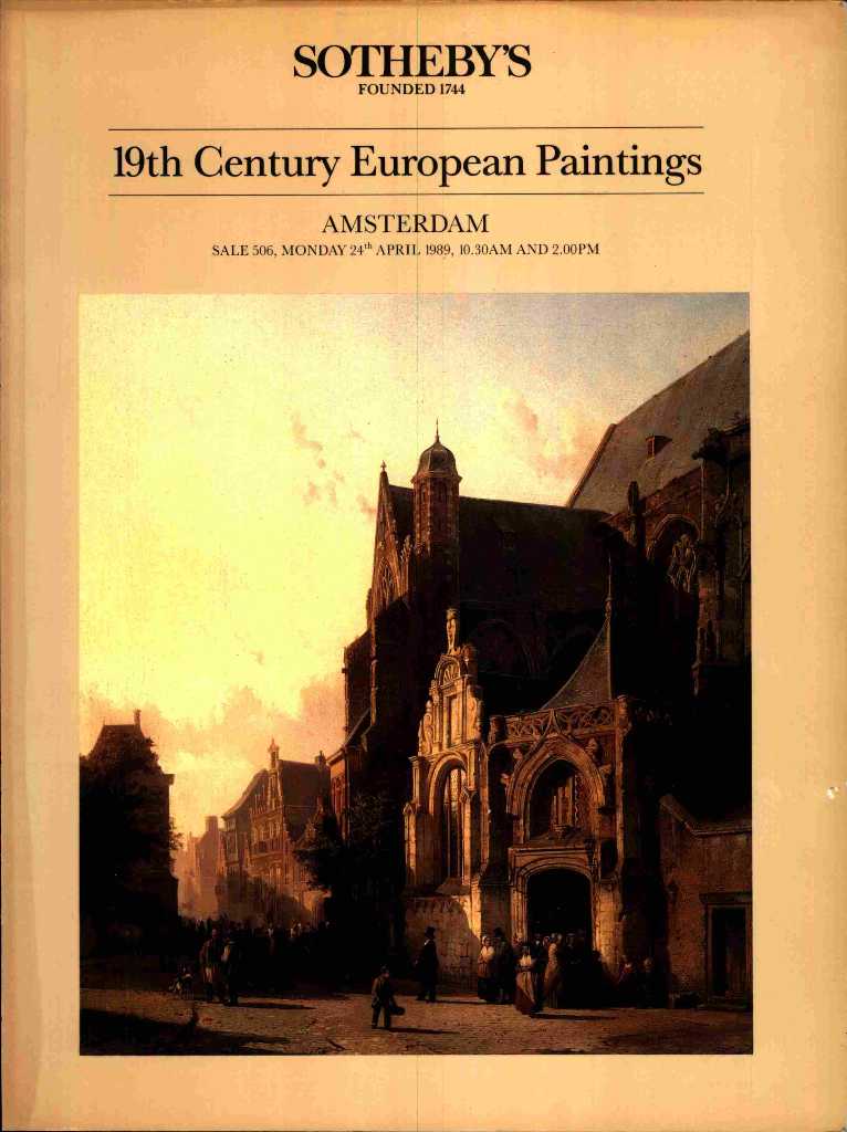 Sothebys April 1989 19th Century European Paintings (Digital Only)