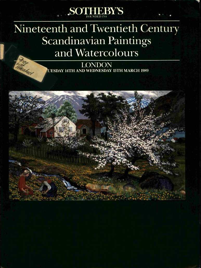 Sothebys March 1989 19th & 20th Century Scandinavian Paint (Digital Only)