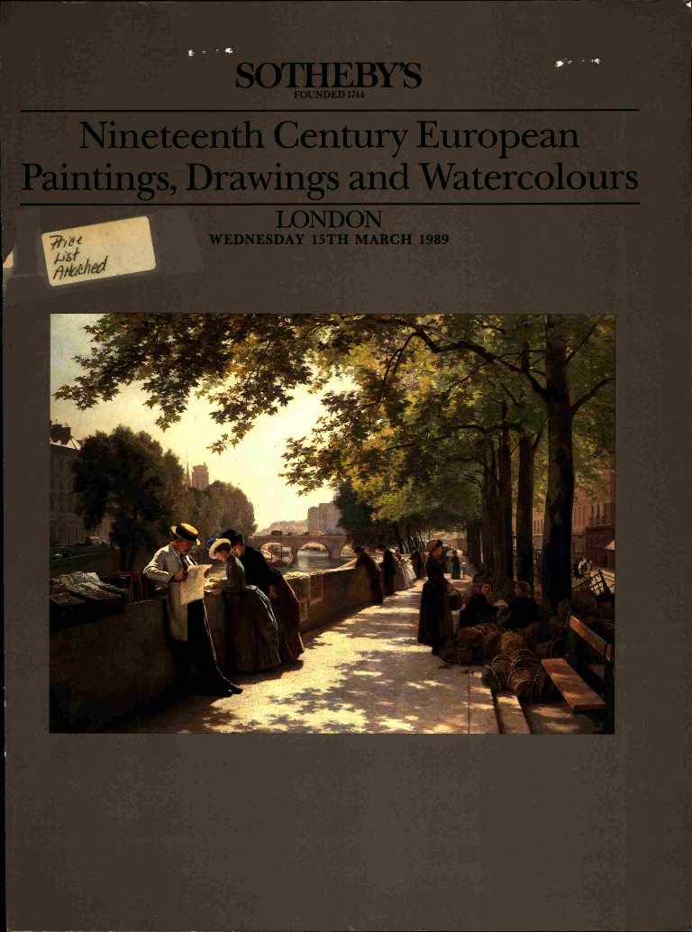 Sothebys March 1989 19th Century European Paintings Watercolours (Digital Only)