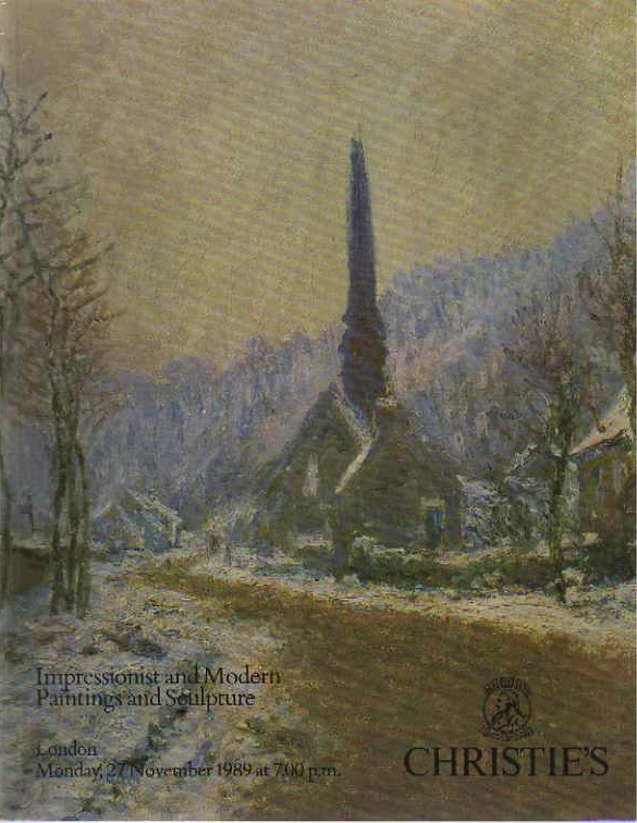 Christies November 1989 Impressionist and Modern Paintings & Scu (Digital Only)