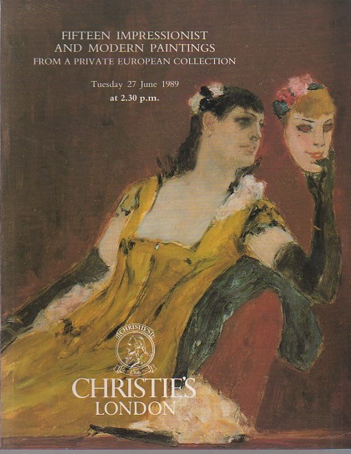 Christies June 1989 Fifteen Impressionist and Modern Paintings f (Digital Only)