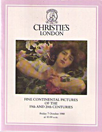 Christies October 1988 Fine Continental Pictures of the 19th & 2 (Digital Only)