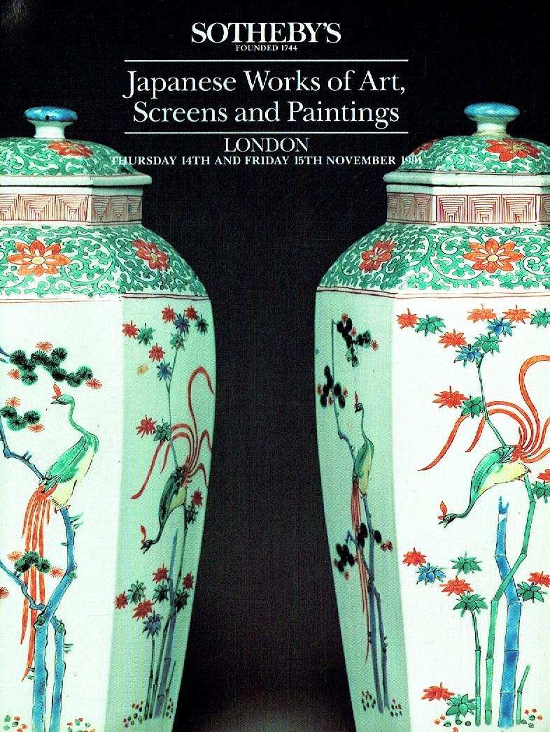 Sothebys November 1991 Japanese Works of Art, Screens & Paintings (Digital Only)