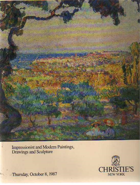 Christies October 1987 Impressionist & Modern Paintings, Drawing (Digital Only)