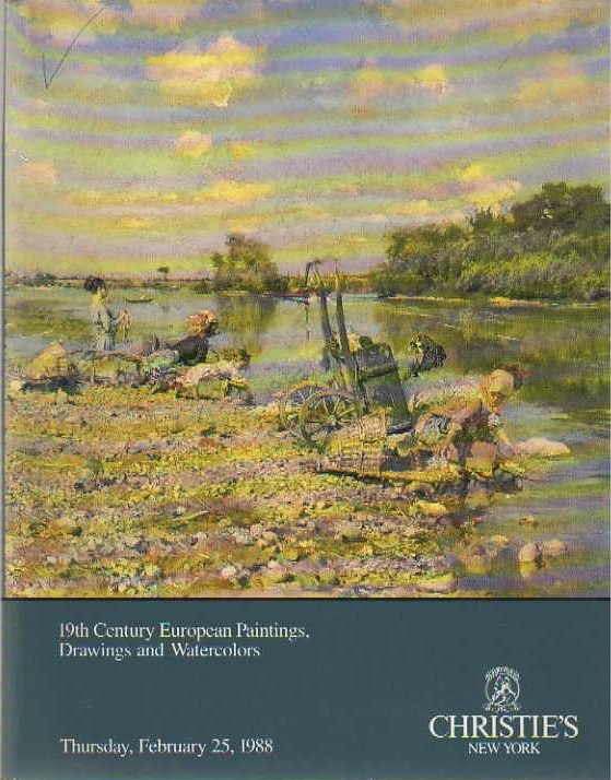 Christies February 1988 19th Century European Paintings, Drawing (Digital Only)