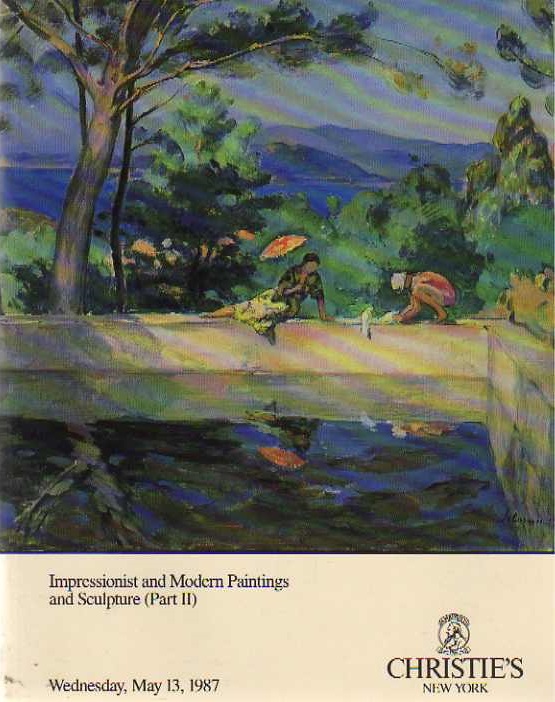 Christies May 1987 Impressionist & Modern Paintings and Sculptur (Digital Only)