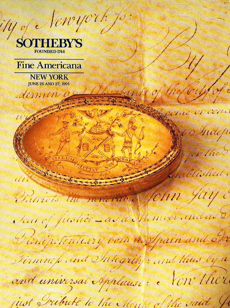 Sothebys June 1991 Fine Americana (Digital Only)