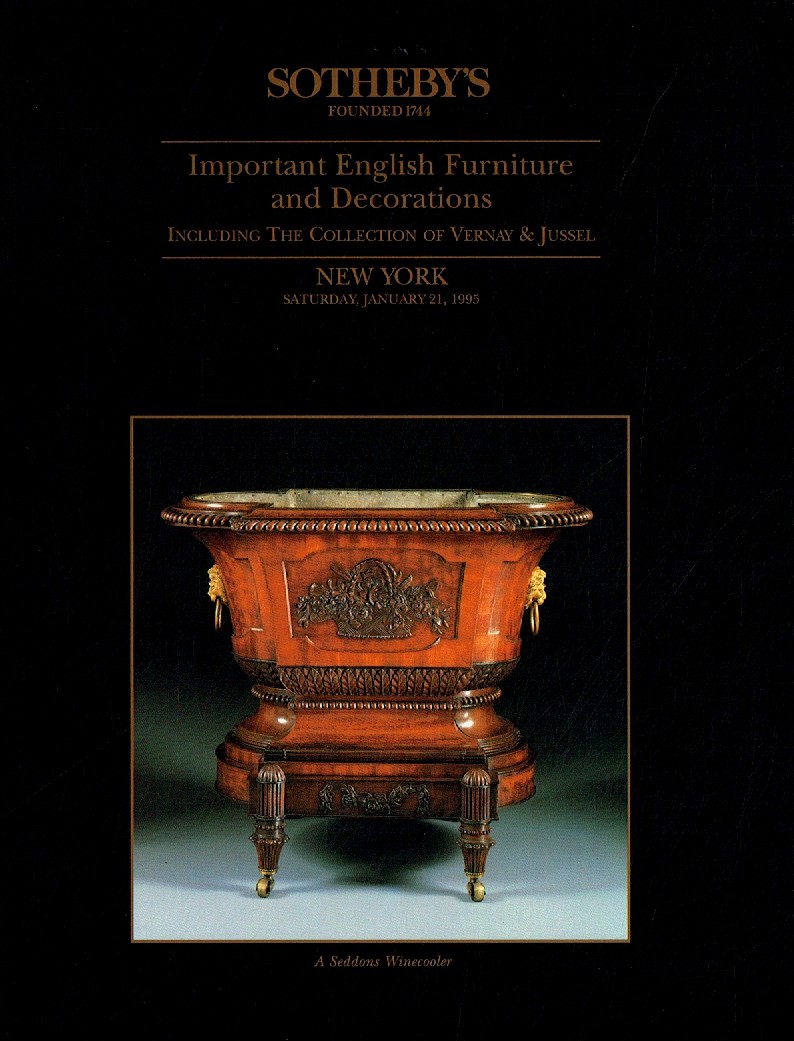 Sothebys January 1995 Important English Furniture, Decorations in (Digital Only