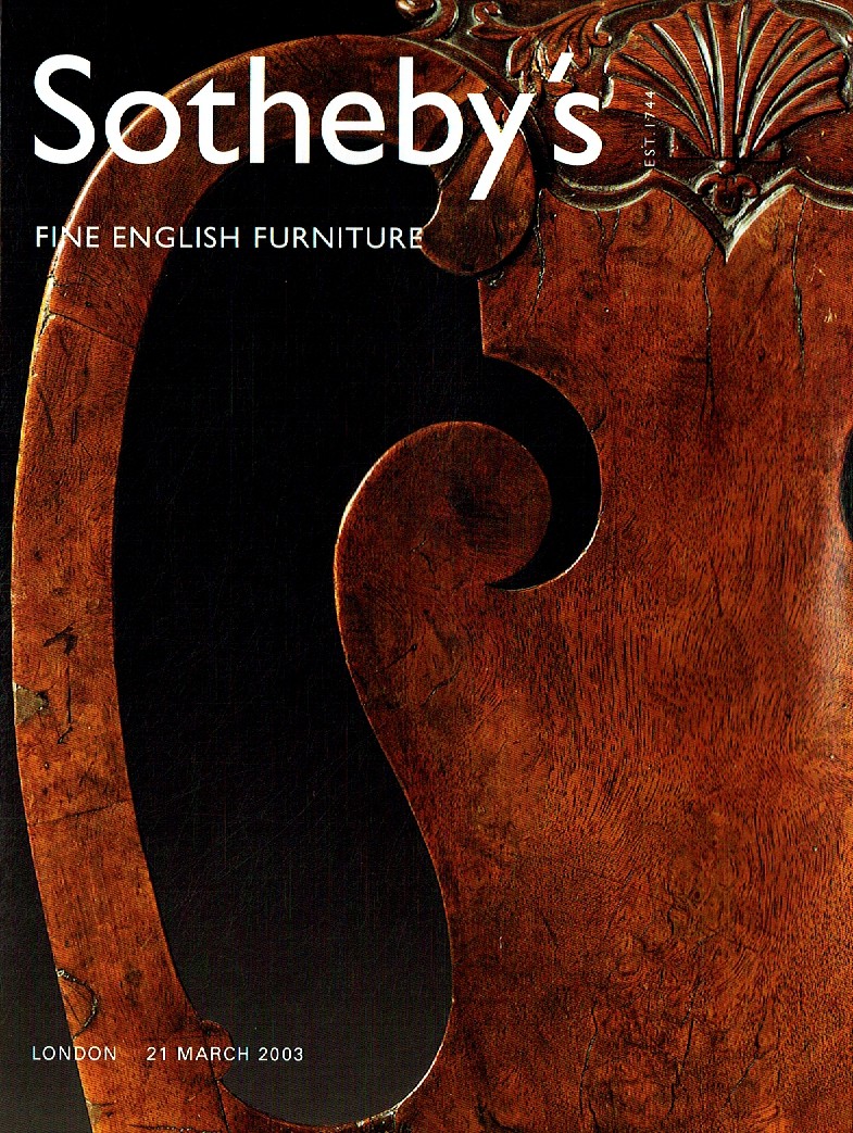 Sothebys March 2003 Fine English Furniture (Digital Only)