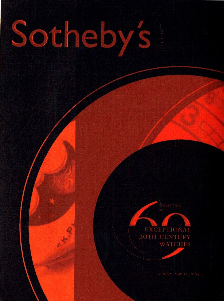 Sothebys May 2003 A Collection of 69 Exceptional 20th Century Wat (Digital Only)