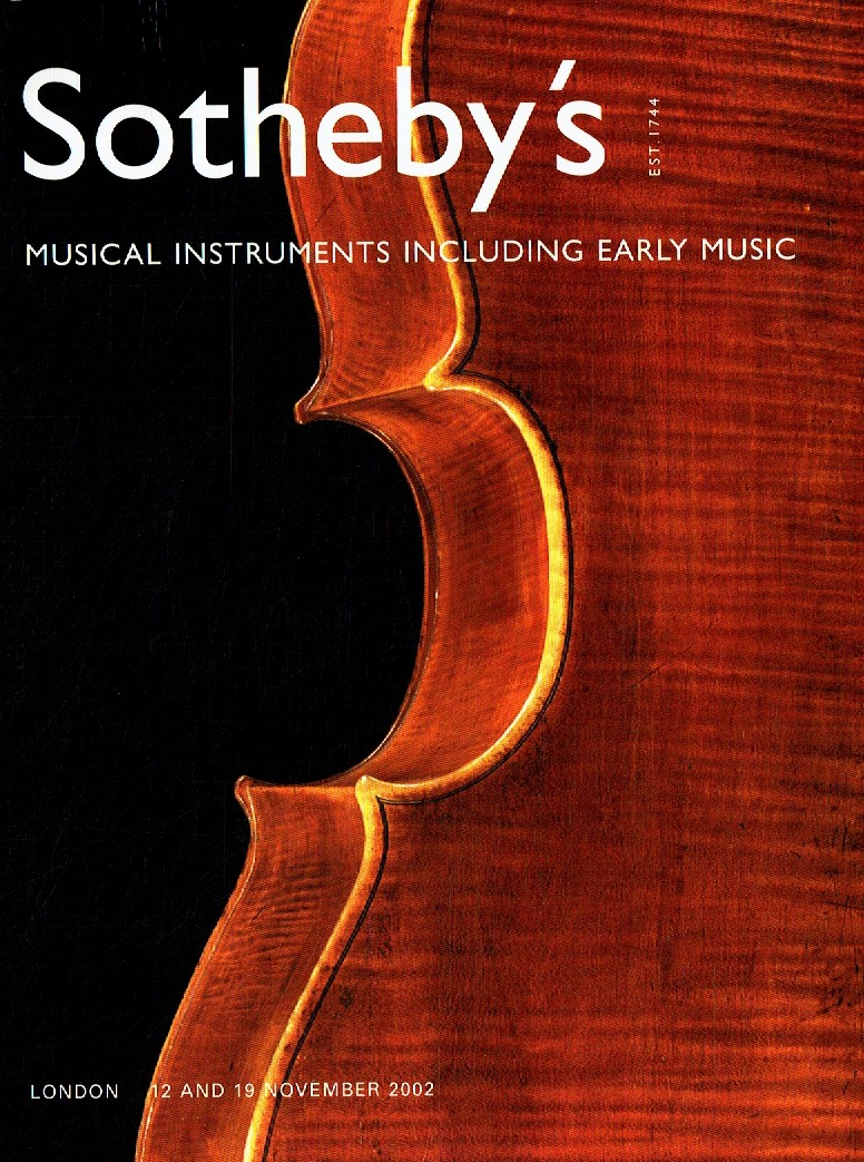 Sothebys - 19th November 2002 Musical Instruments including Early (Digital Only