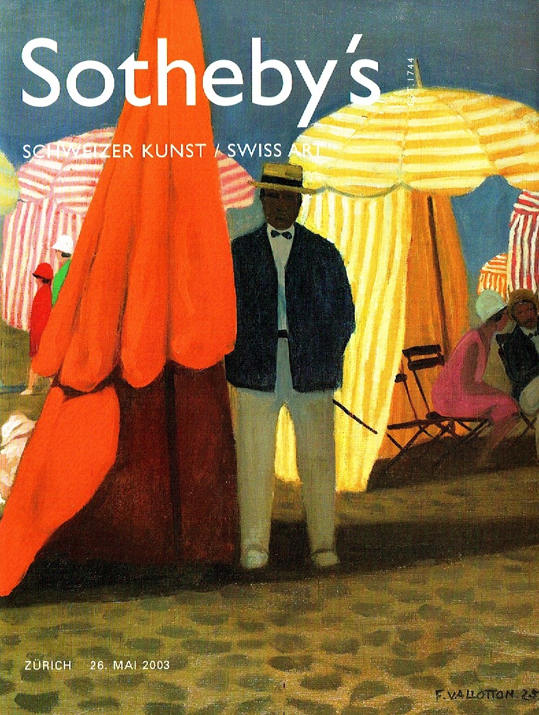 Sothebys May 2003 Swiss Art (Digital Only)