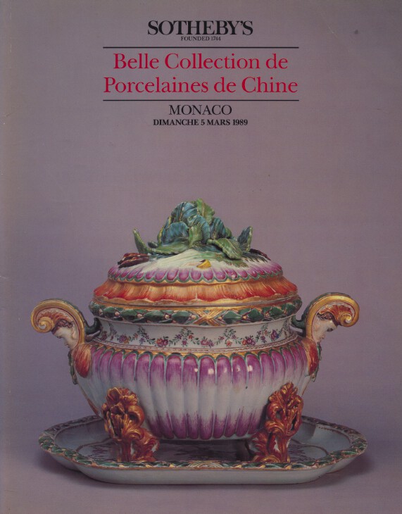 Sothebys March 1989 Fine Collection of Chinese export Porcelain (Digital Only)