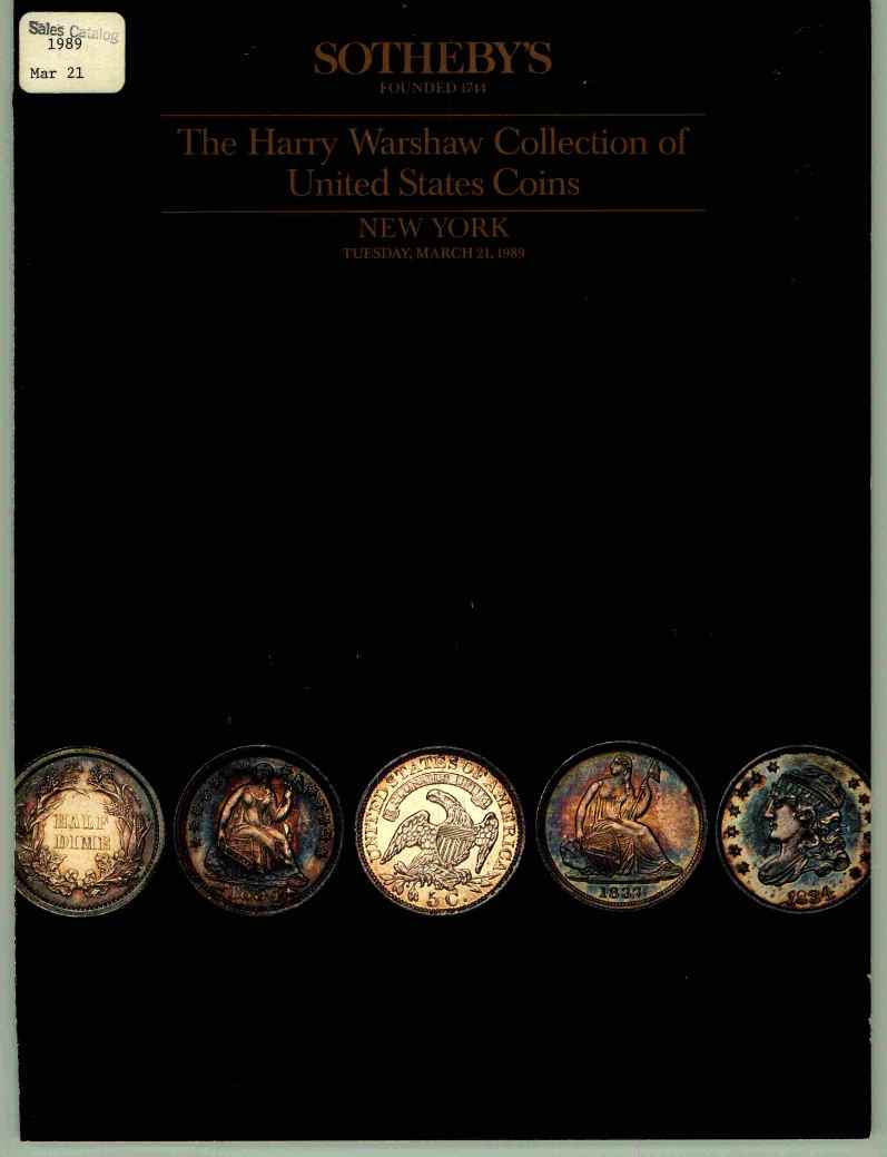 Sothebys March 1989 The Harry Warshaw Collection of United States (Digital Only