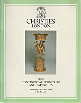 Christies March 1989 Fine Continental Furniture & Tapestries (Digital Only)