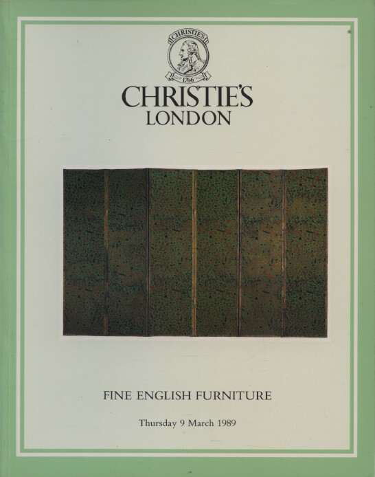 Christies March 1989 Fine English Furniture (Digital Only)