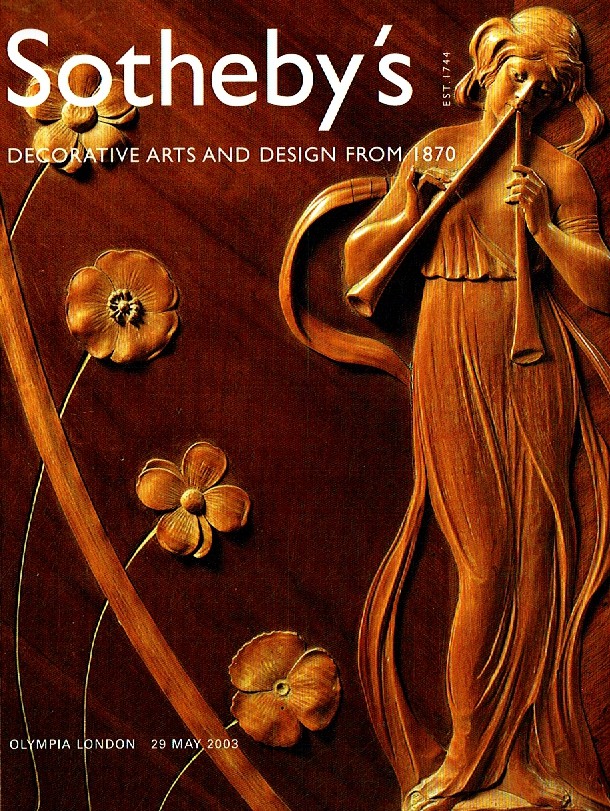 Sothebys May 2003 Decorative Arts & Design from 1870 (Digital Only)