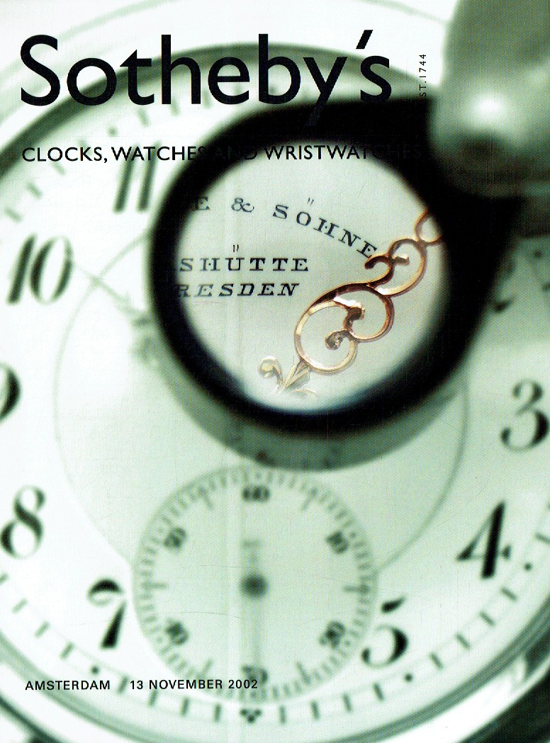 Sothebys November 2002 Clocks, Watches and Wristwatches (Digital Only)