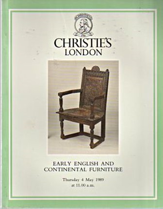 Christies May 1989 Early English & Continental Furniture (Digital Only)