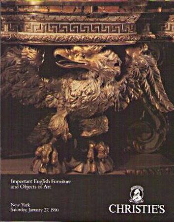 Christies January 1990 Important English Furniture & Objects of (Digital Only)