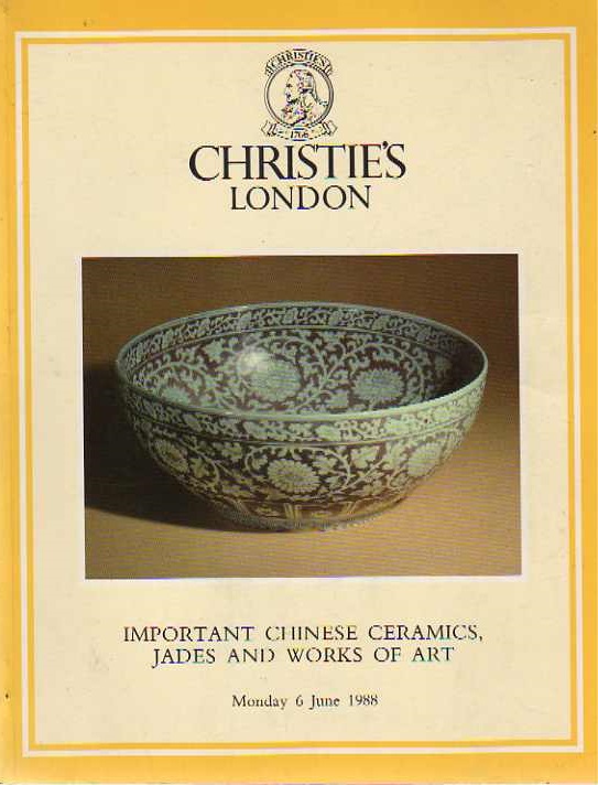 Christies June 1988 Important Chinese Ceramics, Jades & Works of (Digital Only)