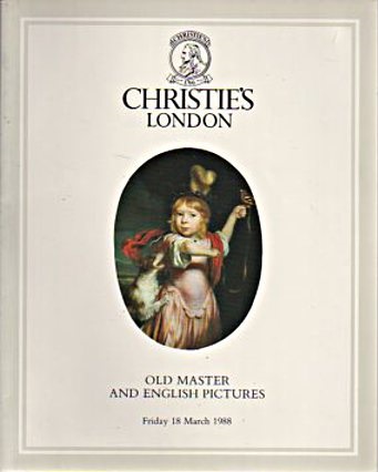 Christies March 1988 Old Master and English Pictures (Digital Only)