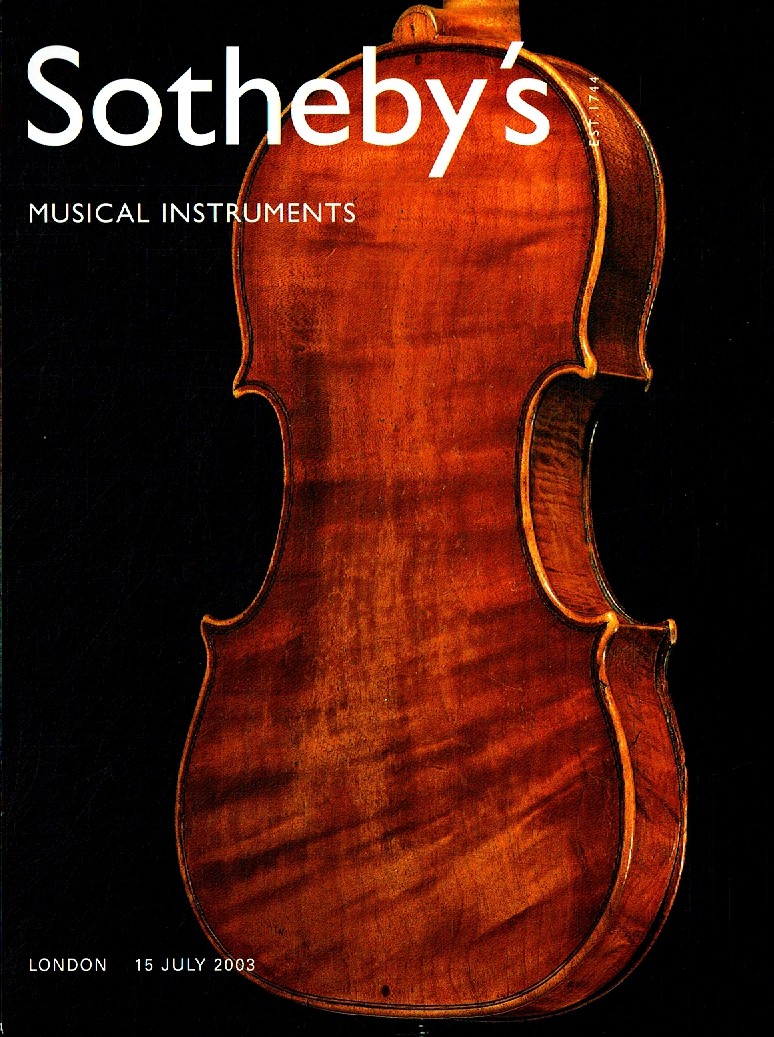 Sothebys July 2003 Musical Instruments (Digital Only)