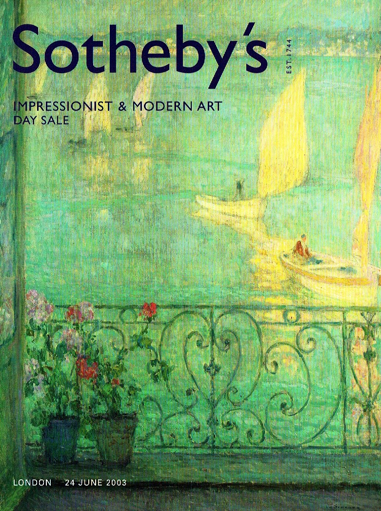 Sothebys June 2003 Impressionist and Modern Art Day Sale (Digital Only)