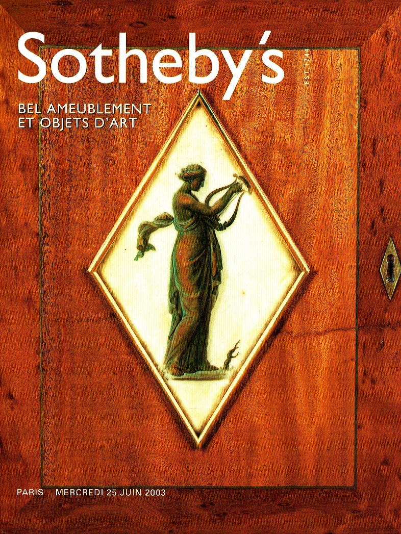 Sothebys June 2003 French Furniture & Objects of Art (Digital Only)