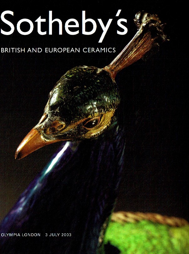 Sothebys July 2003 British & European Ceramics (Digital Only)